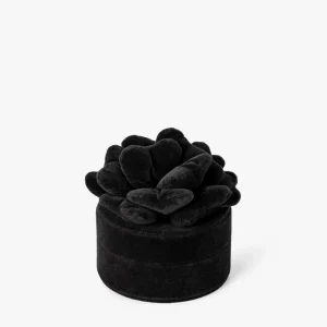 Medium Round Velour Flower Smykkeskrin Day et