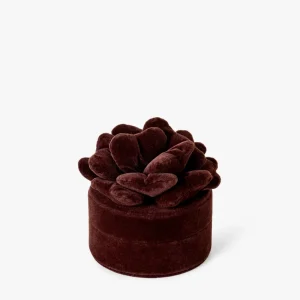 Medium Round Velour Flower Smykkeskrin Day et