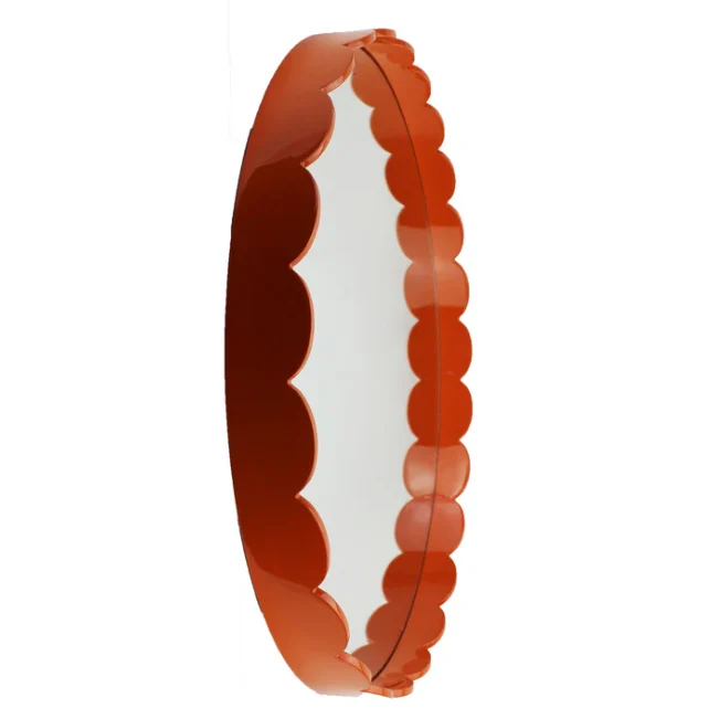 Scalloped Big Mirror Orange