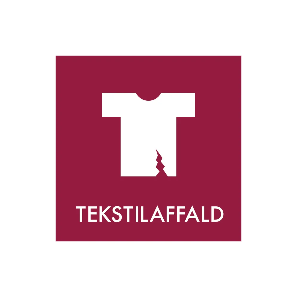 Affaldssortering “tekstil" - magnetskilt 30x30 cm.