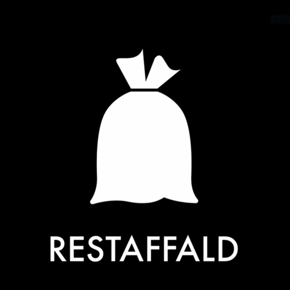 Piktogram Restaffald 12x12 cm, 1 stk.