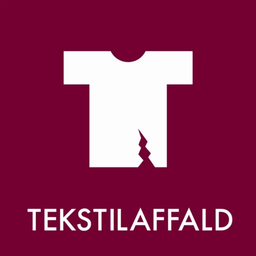 Piktogram Tekstilaffald 12x12 cm, 1 stk.