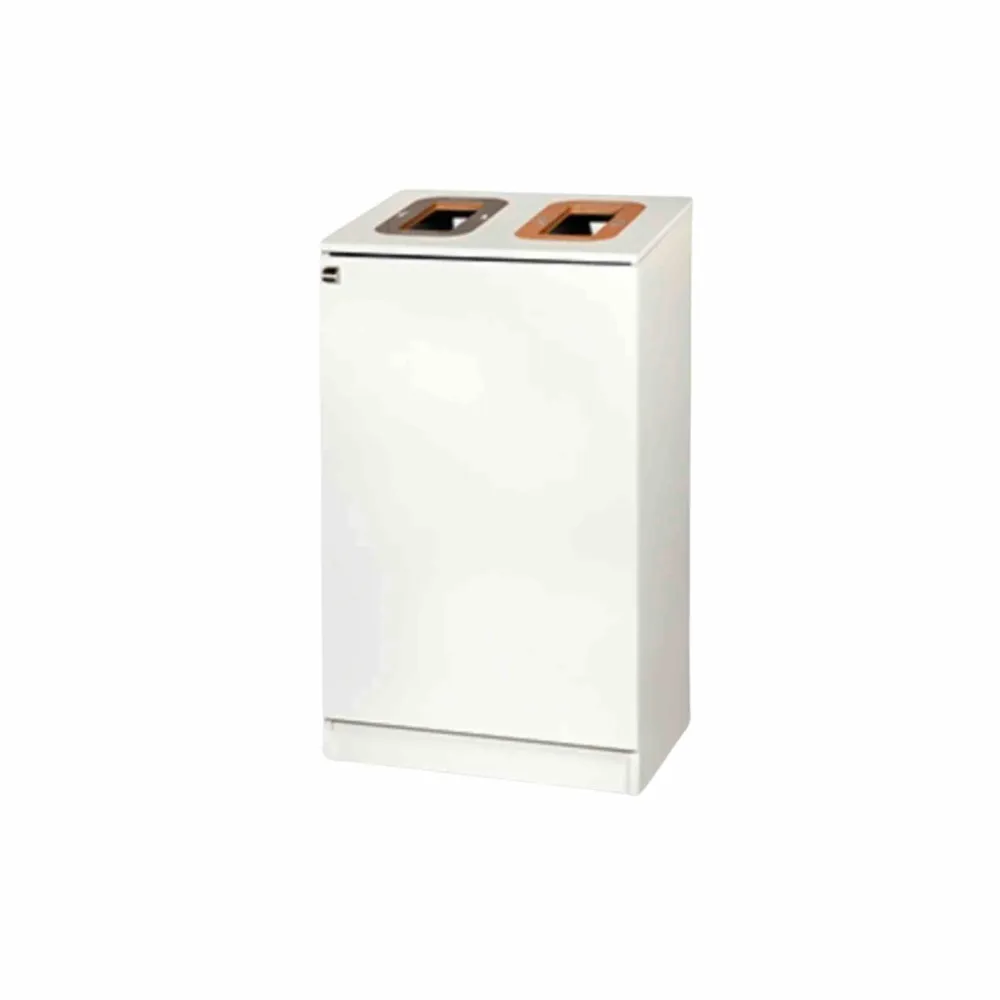Affaldssorteringssystem Longopac Bin 2 Multi i hvid, 2 rum