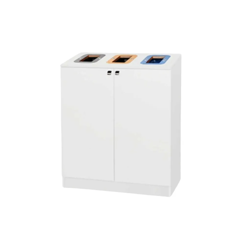 Affaldssorteringssystem Longopac Bin 3 Multi i hvid, 3 rum