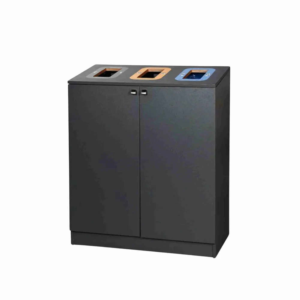 Affaldssorteringssystem Longopac Bin 3 Multi i grå, 3 rum