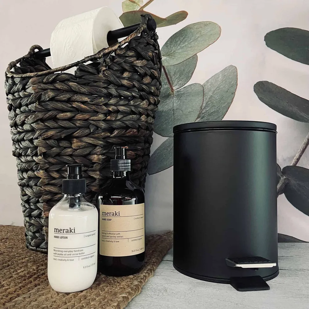 Toiletspand med softclose låg - Sort 3 liter