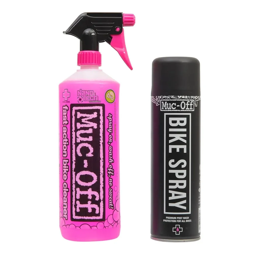 MUC-OFF Bike Cleaner pakke (1 L) + MUC-OFF BIKE PROTECT polish (500 ml)