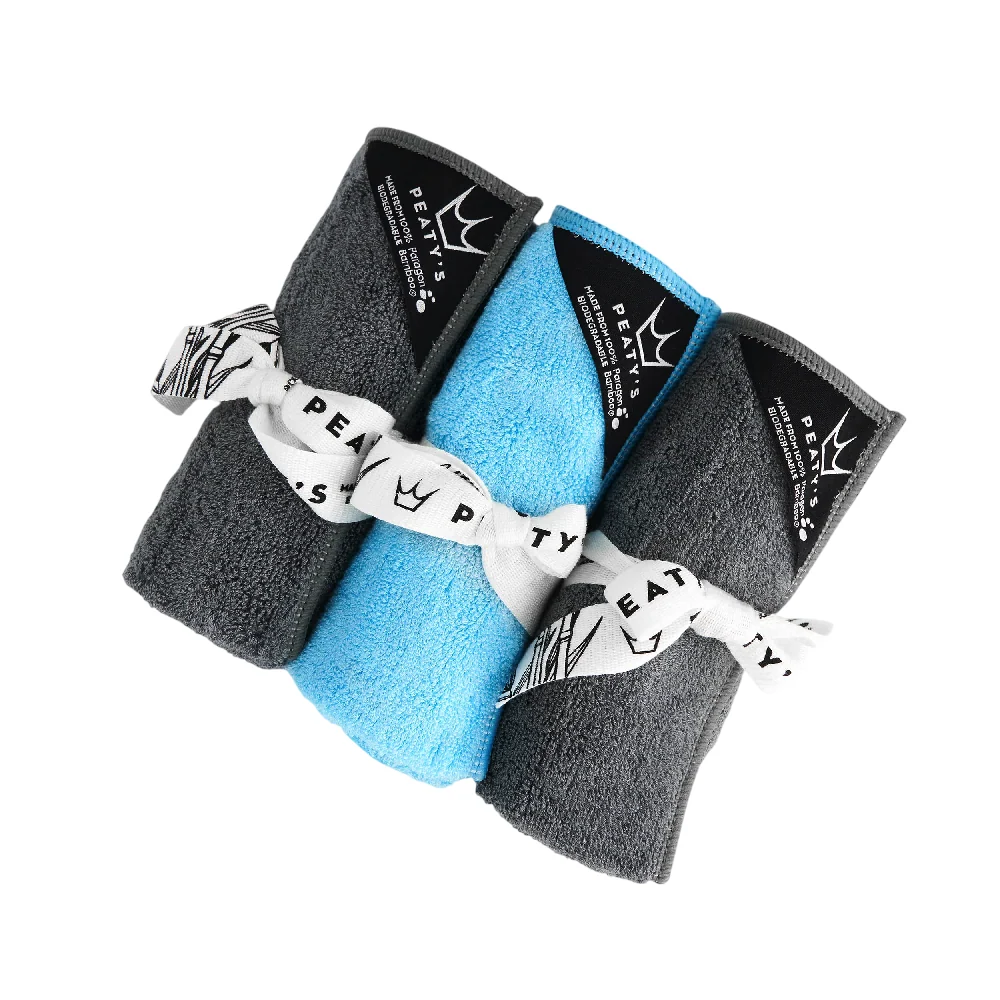 PEATY'S BAMBOO BICYCLE CLEANING Micro Fibre Towel Kit (3 stk.)