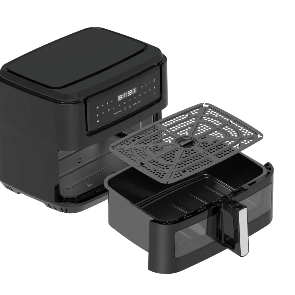 10,5 Liters Kurv til Dual Zone Airfryer 9L, Sort