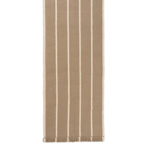 Calm Kelim Runner - Dark Sand/Off-White