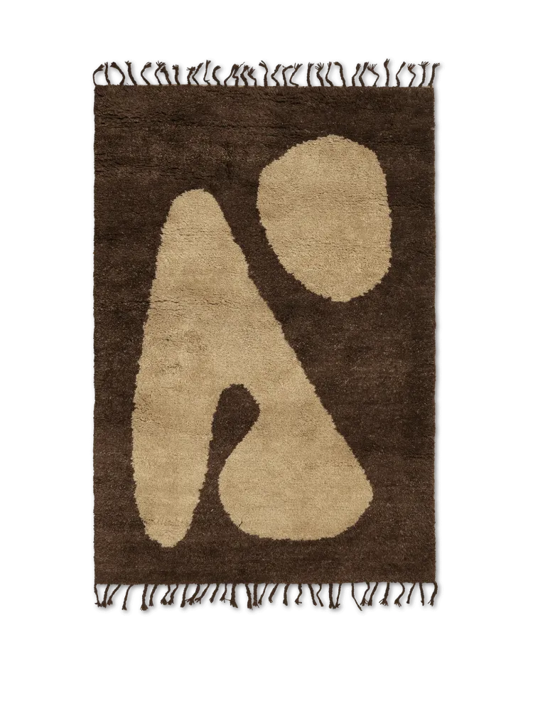Abstract Rug - Brown/Off-white 80 Ferm Living - DK