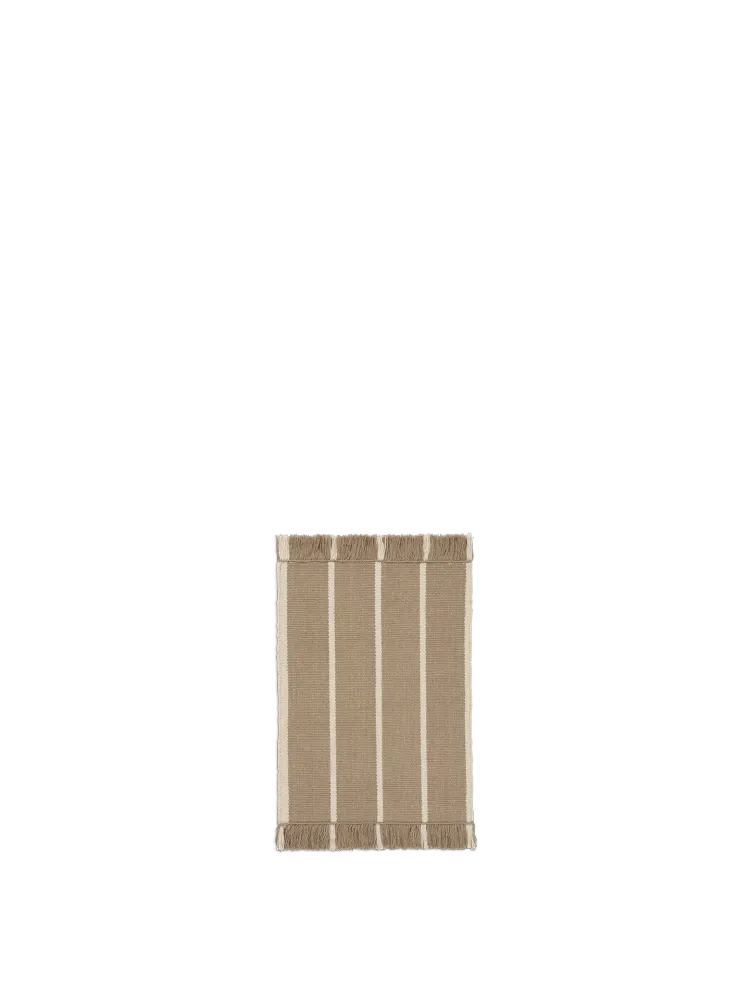 Calm Kelim Mat - Dark Sand/Off-White Ferm Living - DK
