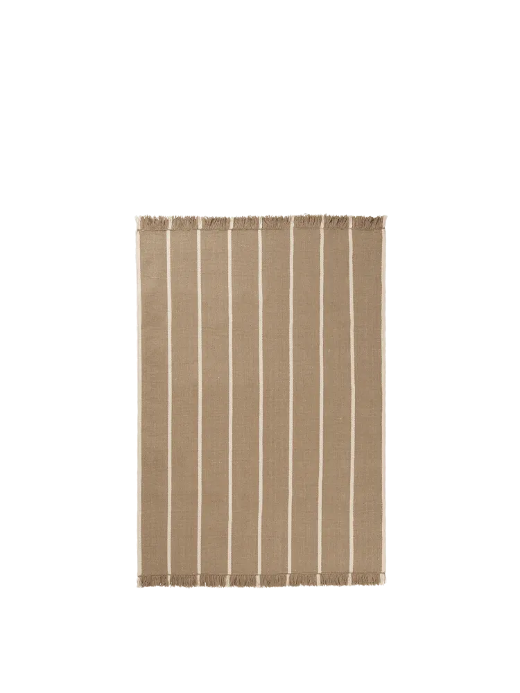Calm Kelim Rug - Dark Sand/Off-White 140 Ferm Living - DK