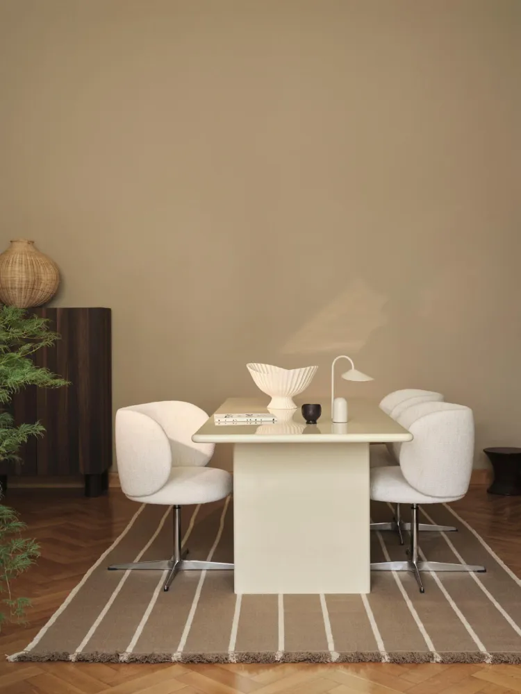 Calm Kelim Rug - Dark Sand/Off-White 140 Ferm Living - DK