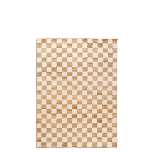 Check Wool Jute Rug - Off-White/Natural 140 Ferm Living - DK