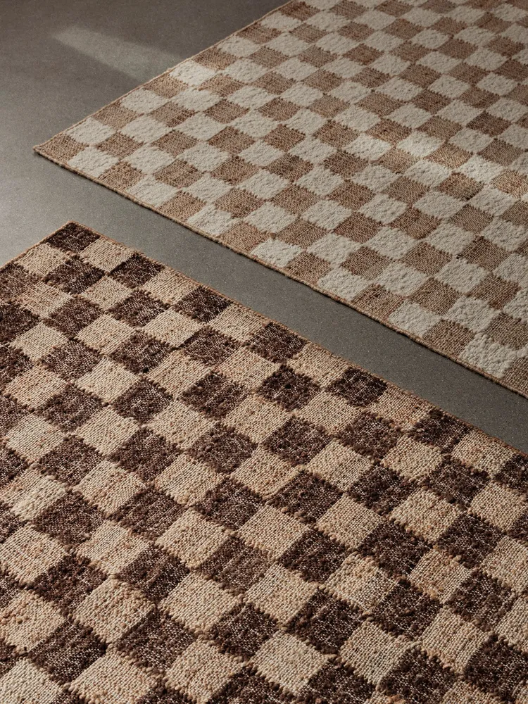 Check Wool Jute Runner - Coffee/Natural Ferm Living - DK
