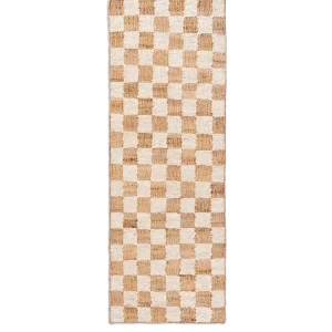 Check Wool Jute Runner - Off-White/Natural Ferm Living - DK