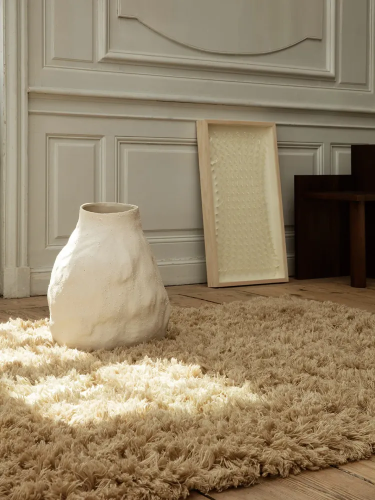 Meadow High Pile Rug - Light Sand 140 Ferm Living - DK