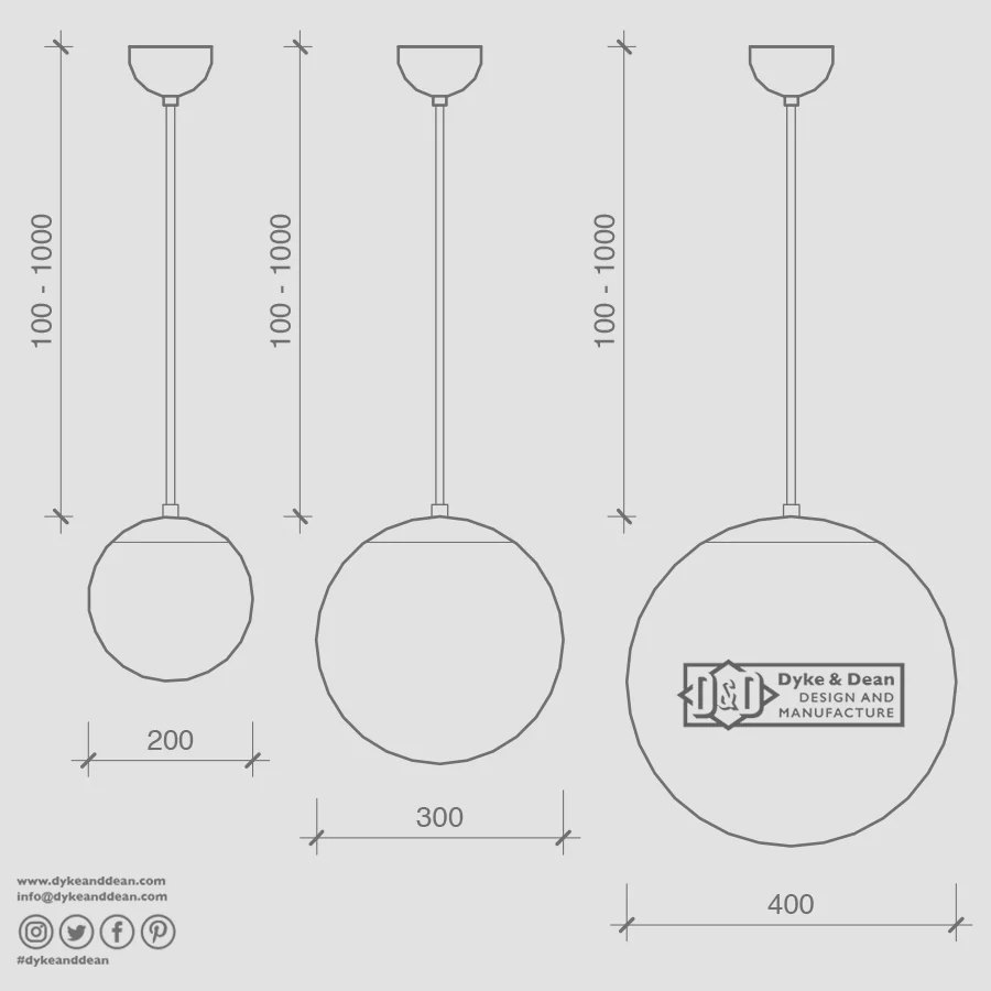 DISC GLOBE OPAL PENDEL 300mm