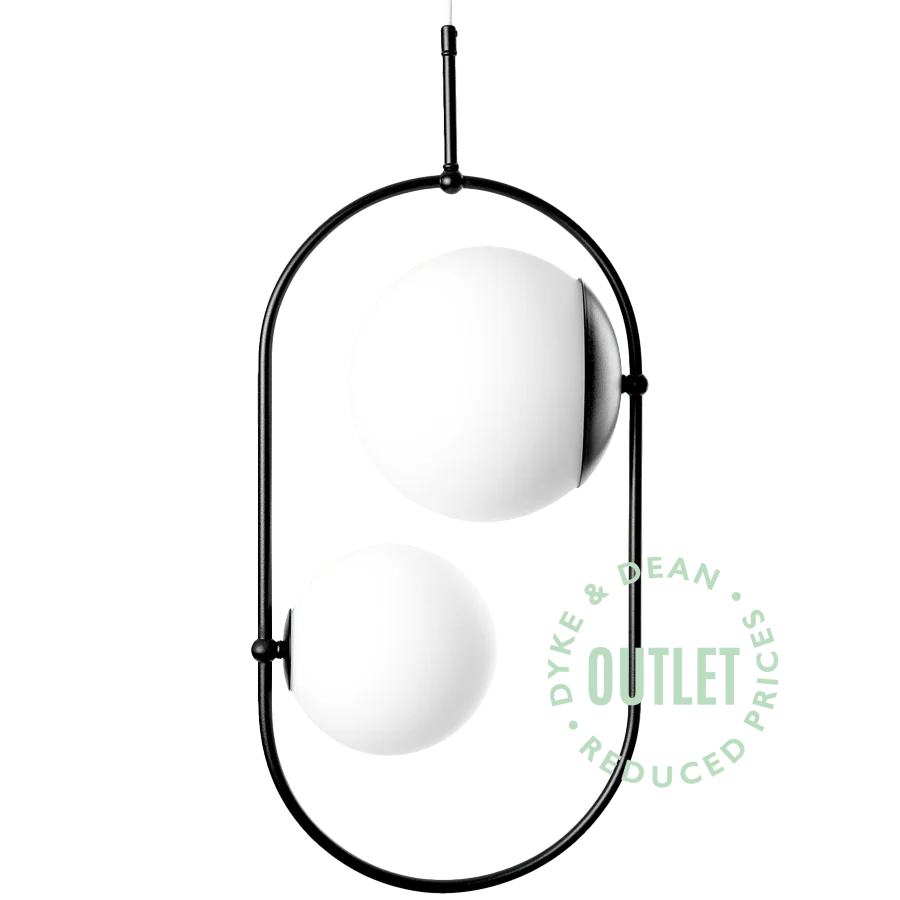 DOBBELT LODRET OPAL GLOBE HOOP HANDSÆNG