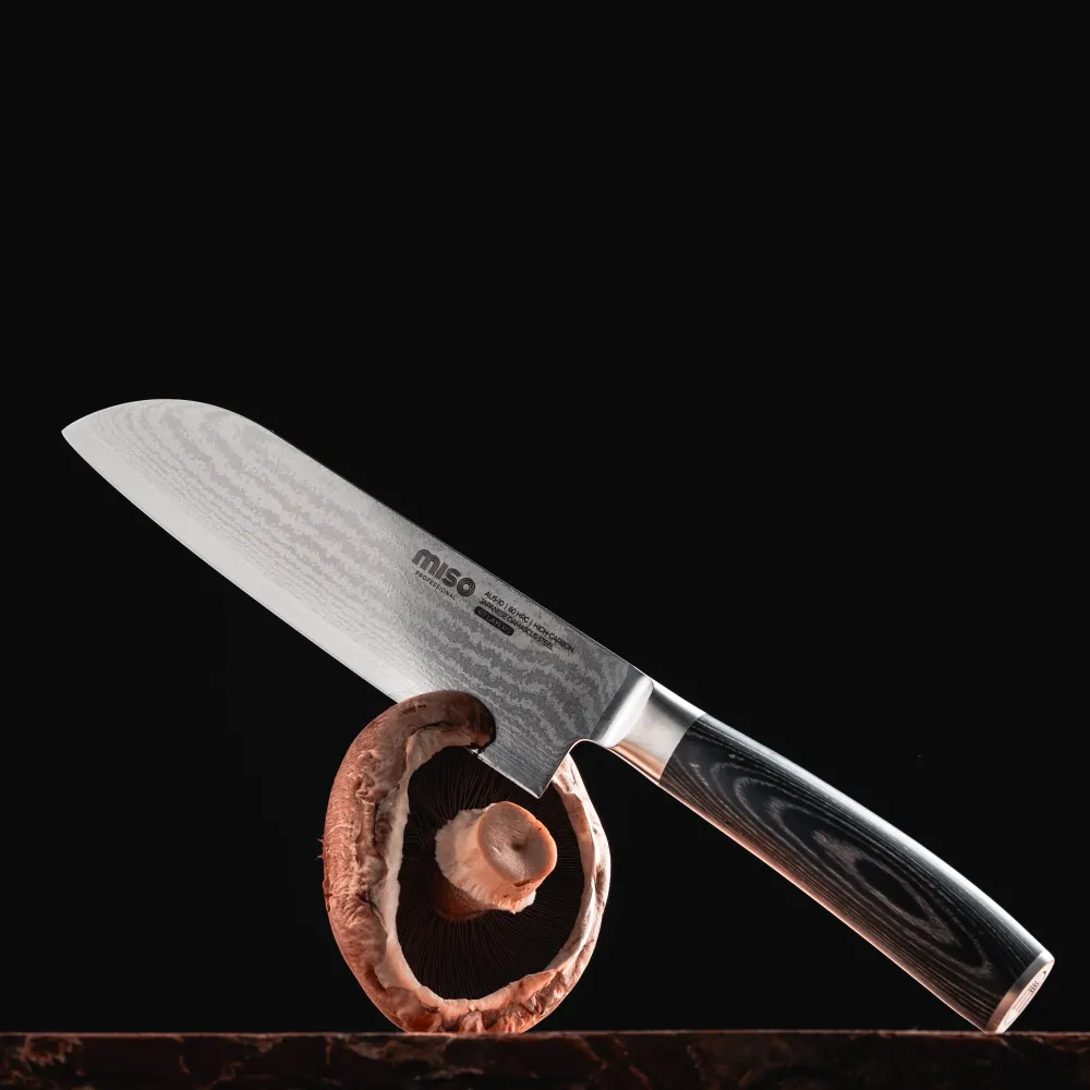 Miso Cookware - Damascus Industrial Santokukniv - 18 cm / 7"