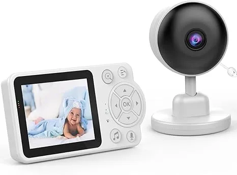 Babyalarm 2,8” Skærm – Trådløs uden WiFi, Nattesyn & 2-vejs Lyd