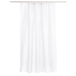 4Living - Badeforhæng 180 x 200 med ringe hvid