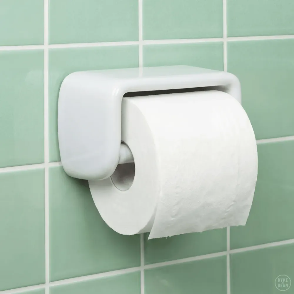 DÆKKET PORCELÆN TOILETPAPIRHOLDER
