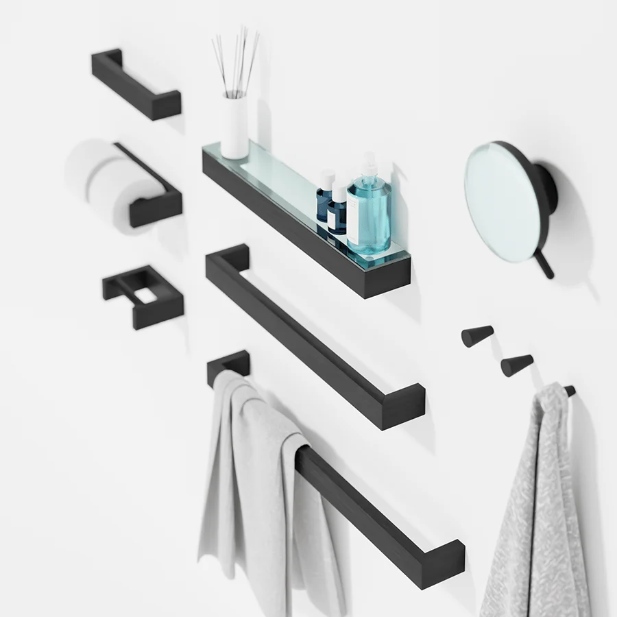 DOBBELT TOILETRULLE VÆGHOLDER MØRK EG