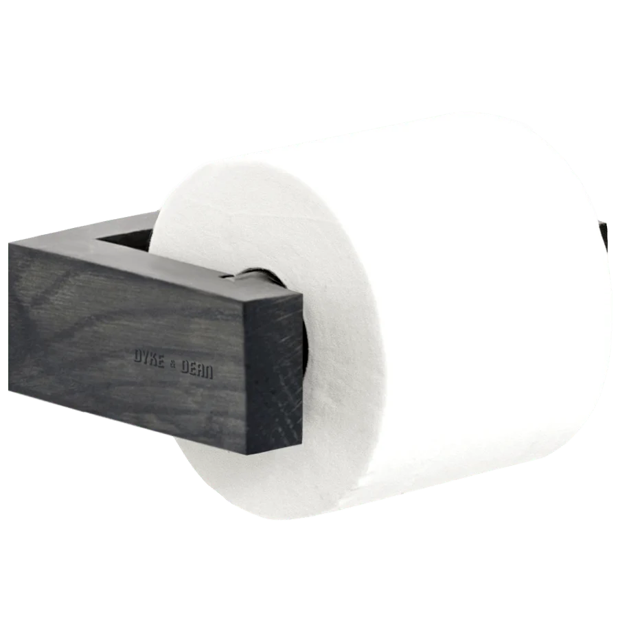 SLIMLINE TOILETRULLE VÆGHOLDER MØRK EG