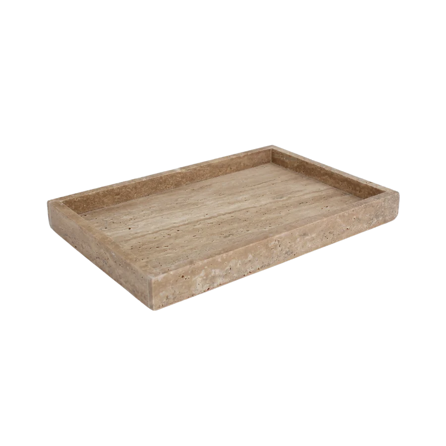 Bakke i Travertin. 30x20x3cm.