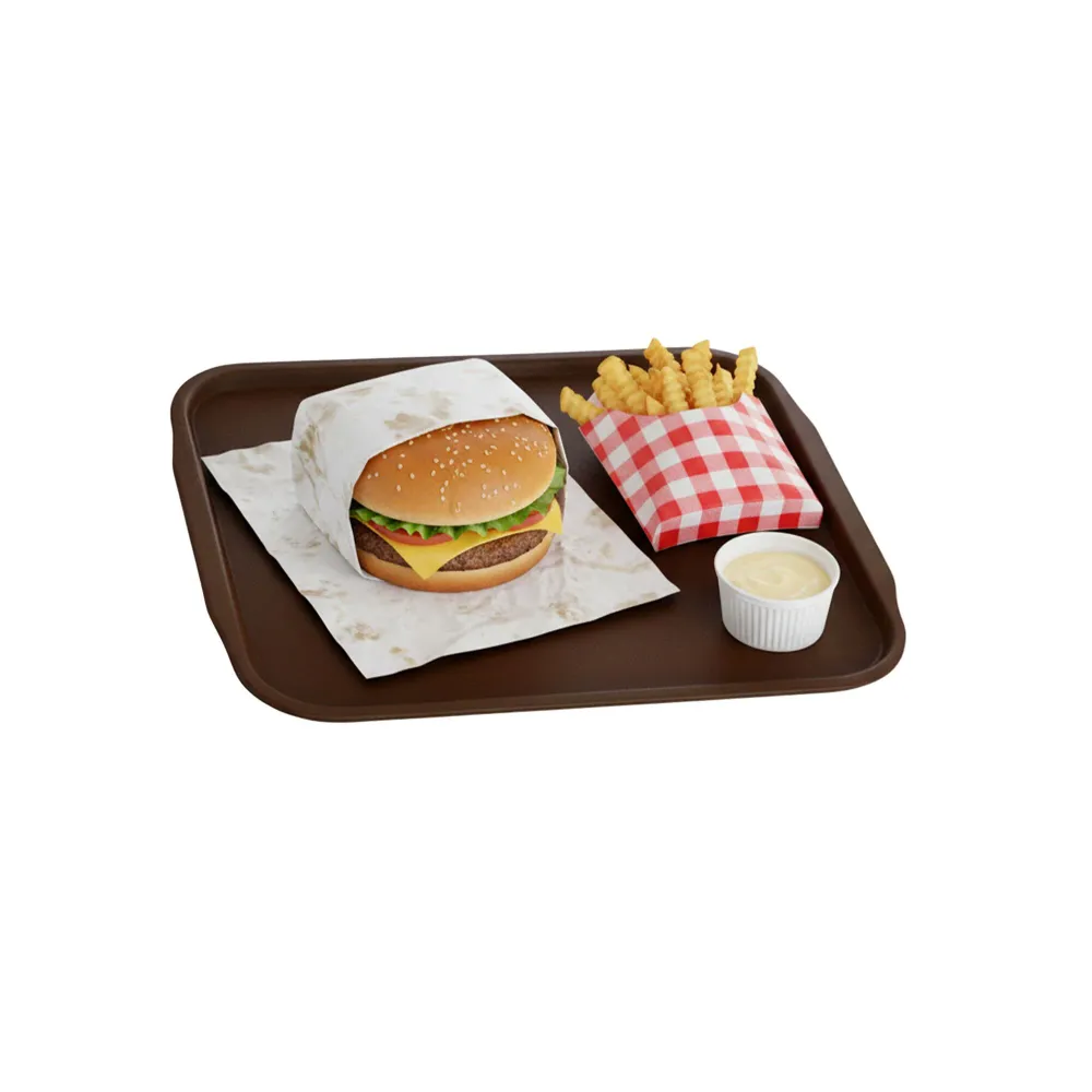 Cafeteria bakke 440 x 320mm - brun