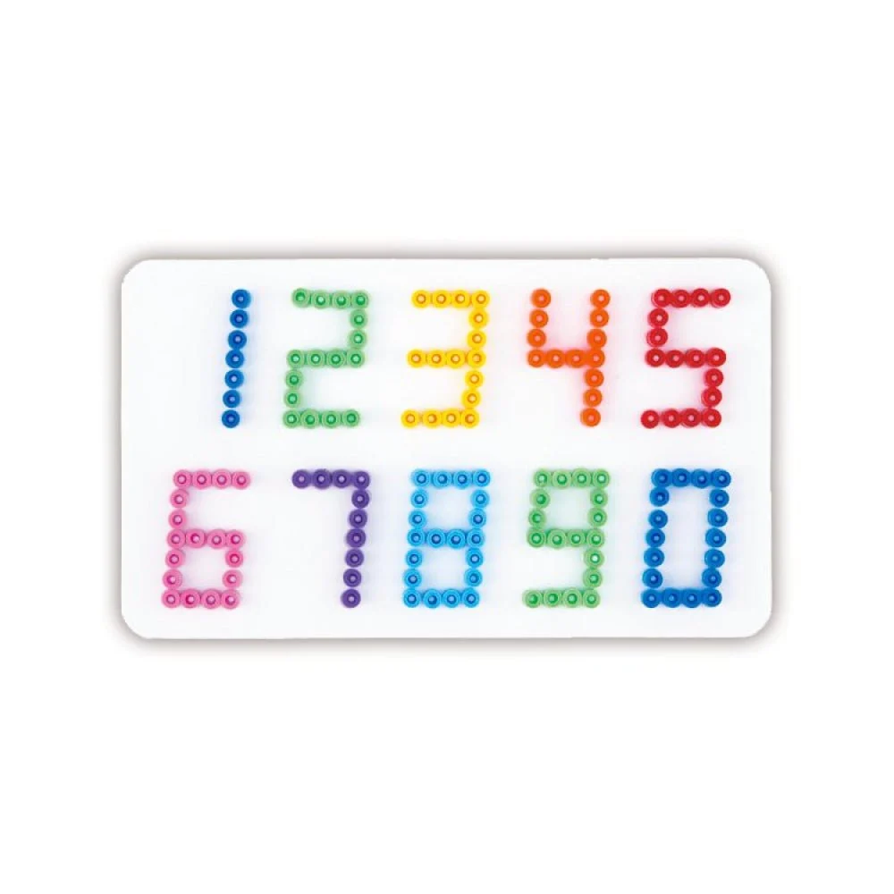 Hama Perleplade Midi - Tallene 0-9 - Snow - 9,5x16 cm (273)