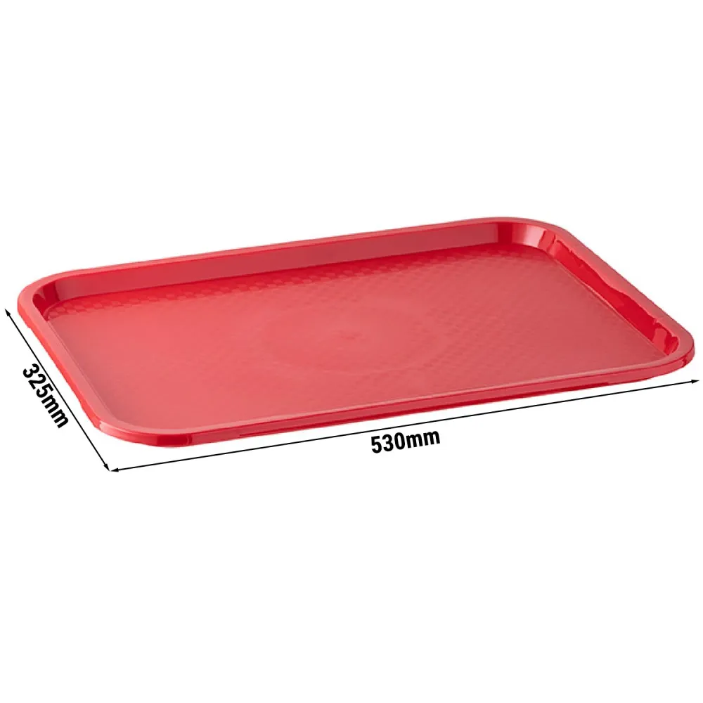 (6 stk.) STIV FOOD-bakke - Polypropylen - GN 1/1 - Rød