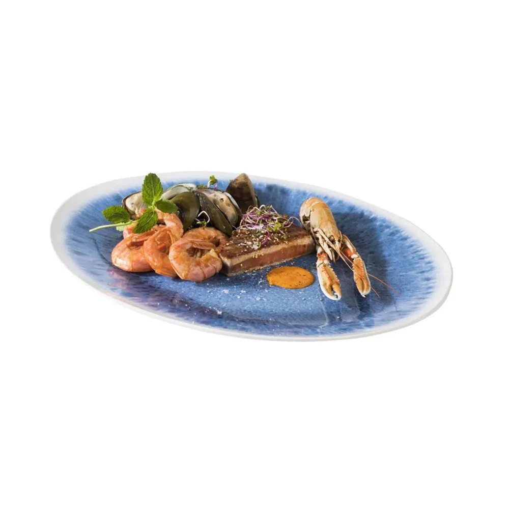 (6 stk.) Bakke - INDIGO OCEAN - Melamin - 480x355mm - Højde: 30mm
