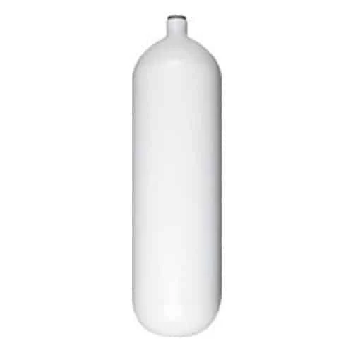 Dykkerflaske rå Chromed 12 Liter short 232 bar 204 mm