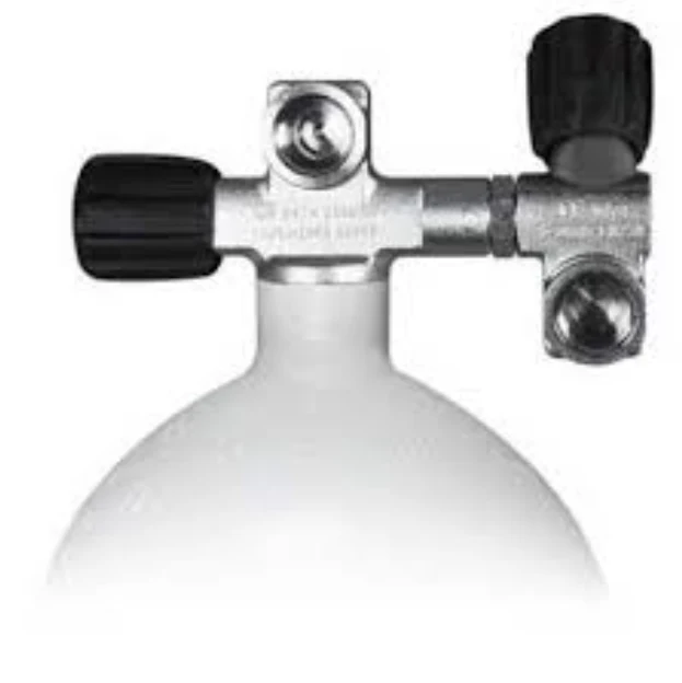 Dykkerflaske Metal 10 Liter 300 bar med Expandable Ventil incl 2nd Outlet