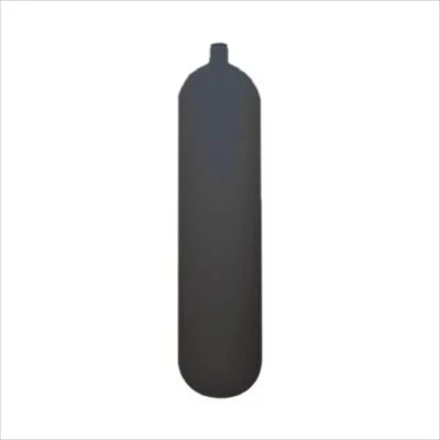 Dykkerflaske rå Stål 12 Liter Lang 232 bar 171 mm Concave Midnight