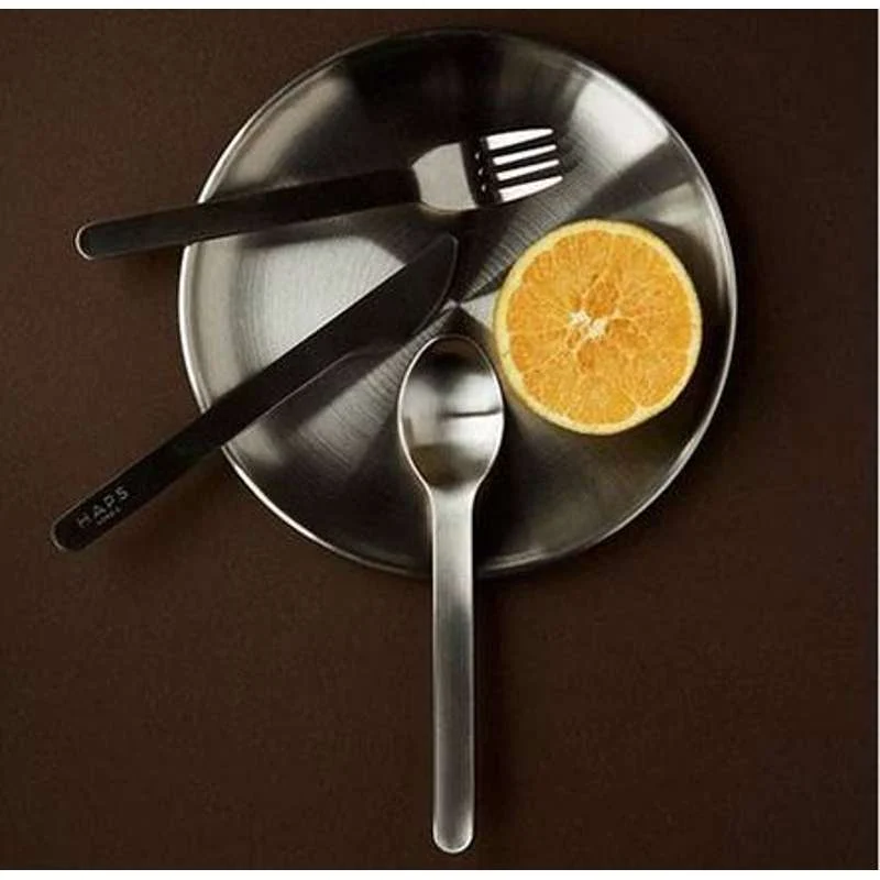 HAPS Nordic Picnic Tallerken - Rustfrit Chromed - 4-Pak