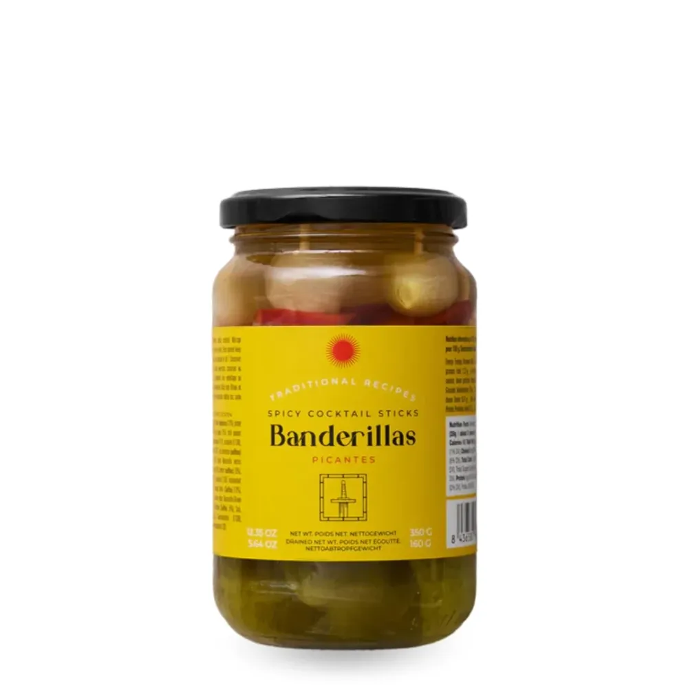 Spicy Banderillas cocktail sticks