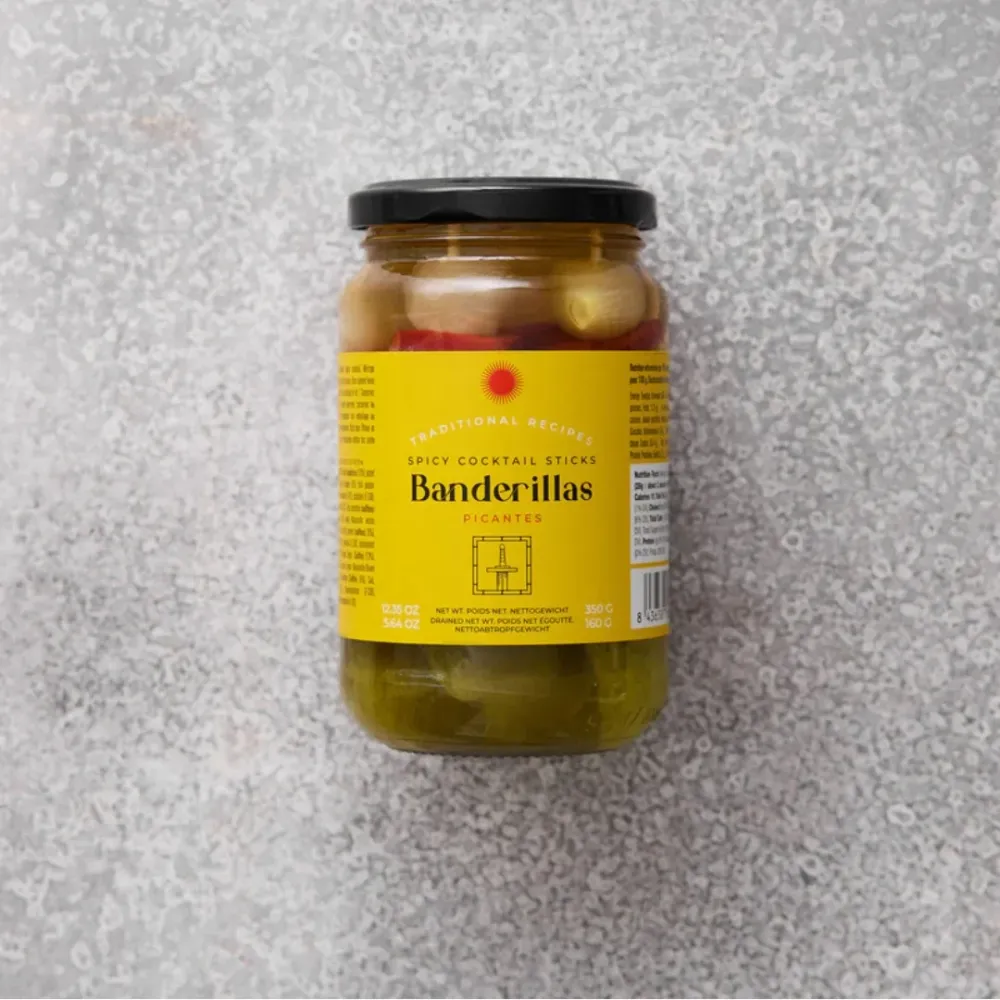 Spicy Banderillas cocktail sticks
