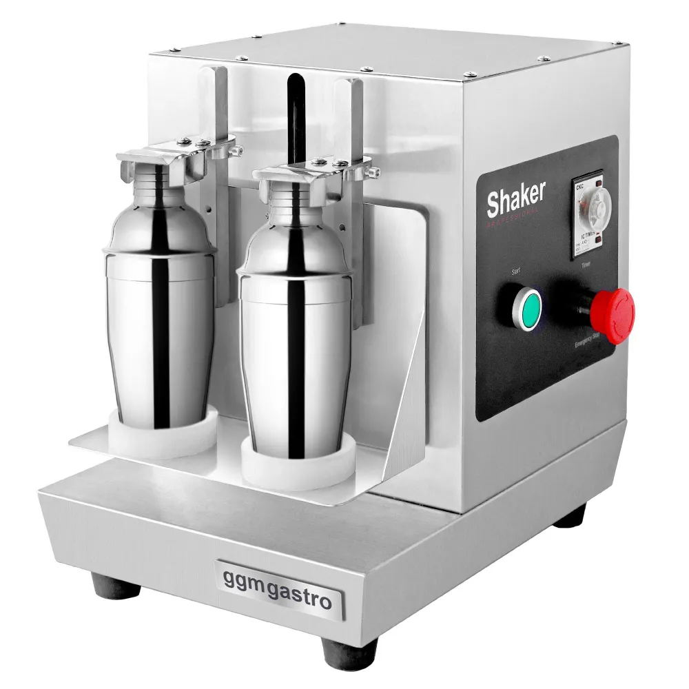 Elektrisk mælke- og cocktailshaker - dobbelt - 40 watt - 240 rpm - rustfrit chromed