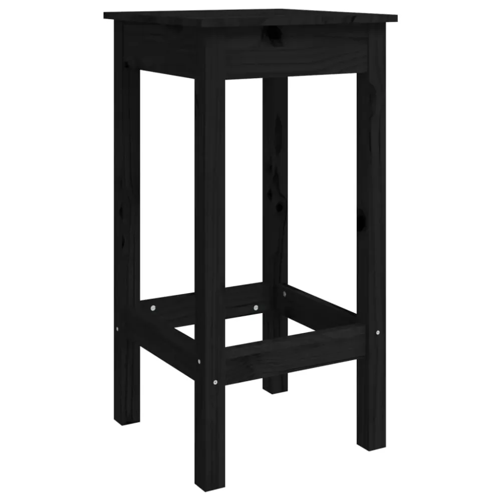 Barstole 40X40X78 Cm Massivt Fyrretræ Ebony