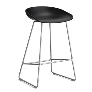 HAY About Stool - AAS 38 Barstol - Non-corrosive Stål - H:65cm Azure