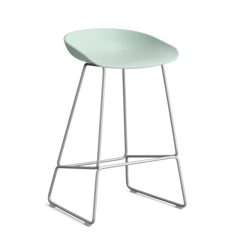 HAY About Stool - AAS 38 Barstol - Non-corrosive Stål - H:65cm Azure