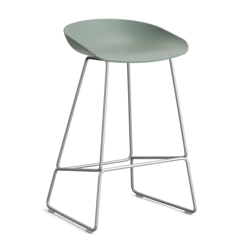 HAY About Stool - AAS 38 Barstol - Non-corrosive Stål - H:65cm Azure