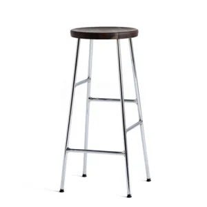 HAY Cornet Barstol - Chromium - Smoked Oak - H75cm