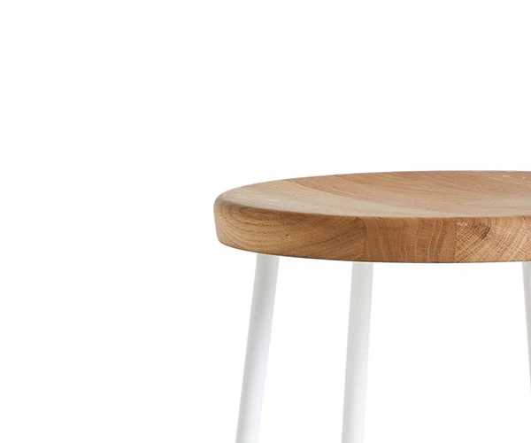 HAY Cornet Barstol - Cream White - Egtræ - H75cm