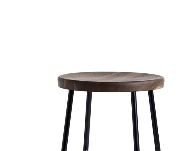 HAY Cornet Barstol - Plush Black - Smoked Oak - H75cm