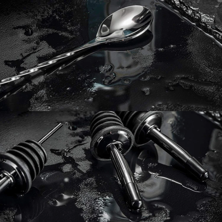 Cocktailshaker sæt med 20 dele med stander - Gunmetal